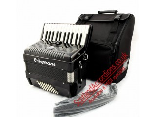 E.Soprani New Black 26 key 48 bass piano accordion